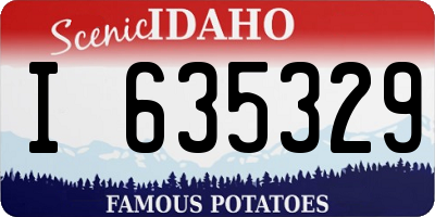 ID license plate I635329