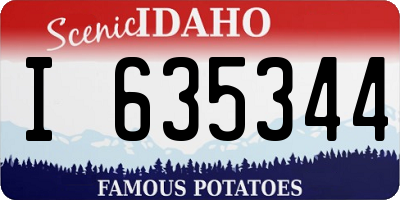 ID license plate I635344