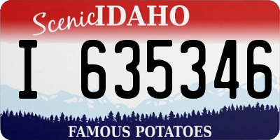 ID license plate I635346