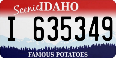 ID license plate I635349