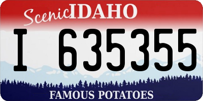 ID license plate I635355