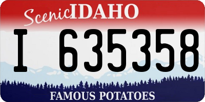 ID license plate I635358