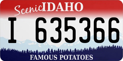 ID license plate I635366