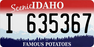 ID license plate I635367