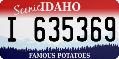 ID license plate I635369