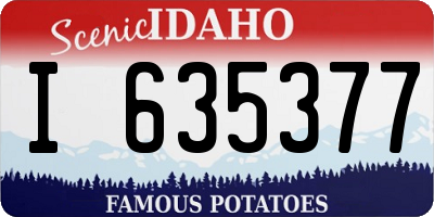 ID license plate I635377