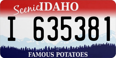 ID license plate I635381