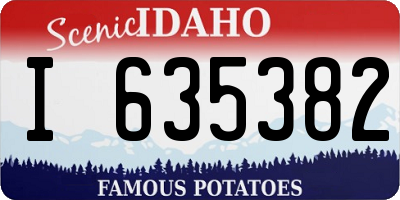 ID license plate I635382