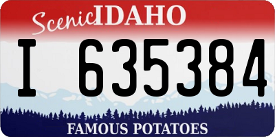 ID license plate I635384