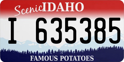 ID license plate I635385