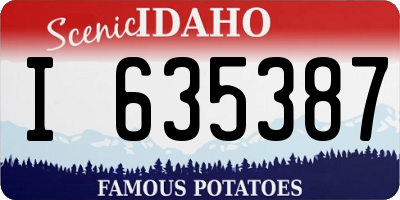 ID license plate I635387