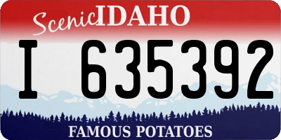 ID license plate I635392