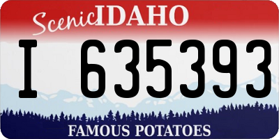 ID license plate I635393