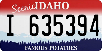 ID license plate I635394