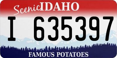 ID license plate I635397