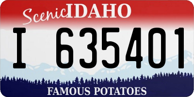 ID license plate I635401