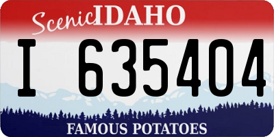 ID license plate I635404