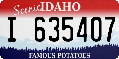 ID license plate I635407