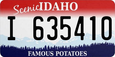 ID license plate I635410