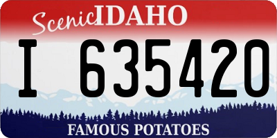ID license plate I635420