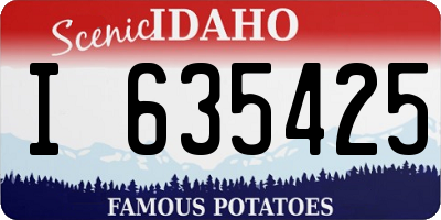 ID license plate I635425