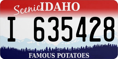 ID license plate I635428