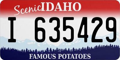 ID license plate I635429