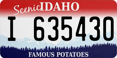ID license plate I635430