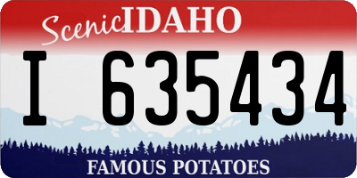 ID license plate I635434