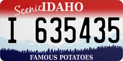 ID license plate I635435