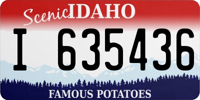 ID license plate I635436