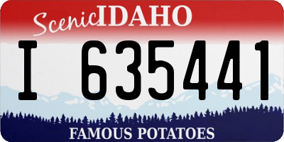 ID license plate I635441
