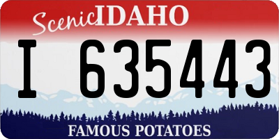 ID license plate I635443