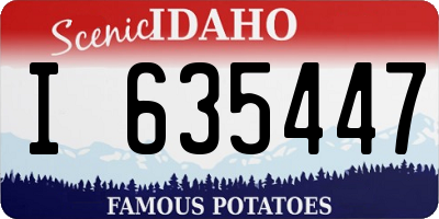 ID license plate I635447