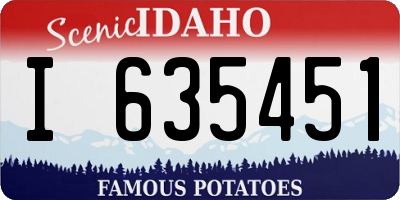 ID license plate I635451