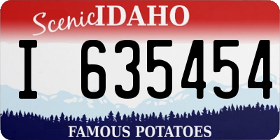 ID license plate I635454