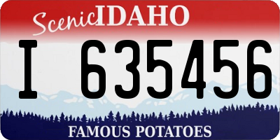 ID license plate I635456