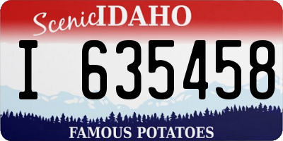 ID license plate I635458