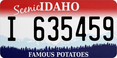 ID license plate I635459