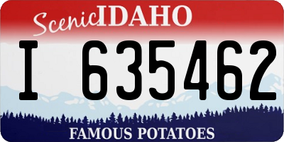 ID license plate I635462
