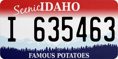ID license plate I635463