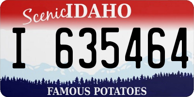ID license plate I635464