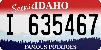 ID license plate I635467