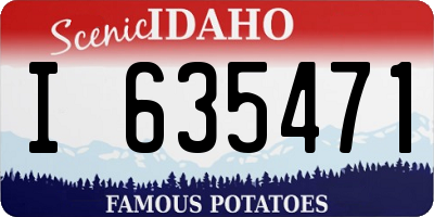 ID license plate I635471