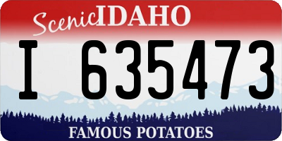 ID license plate I635473