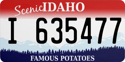 ID license plate I635477