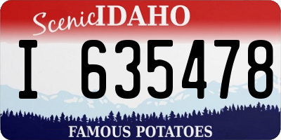 ID license plate I635478