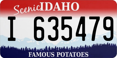 ID license plate I635479