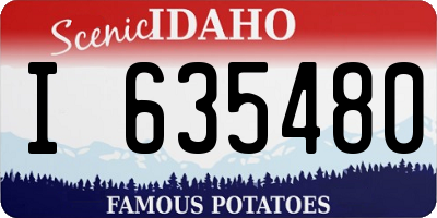 ID license plate I635480