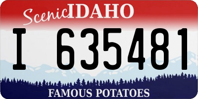 ID license plate I635481
